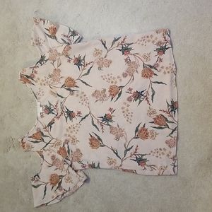 Floral Cold shoulder blouse